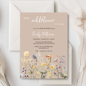 Eine kleine Wildblume Baby Dusche Einladung