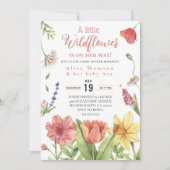 eine kleine Wildblume Baby Dusche Einladungen (Vorderseite)