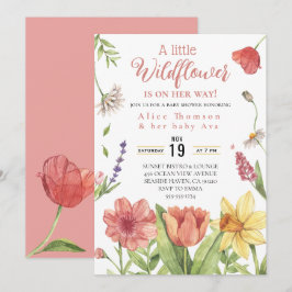 eine kleine Wildblume Baby Dusche Einladungen