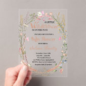 Eine kleine Wildblume Baby Girl Dusche Acryleinladungen (Insitu (Handheld))