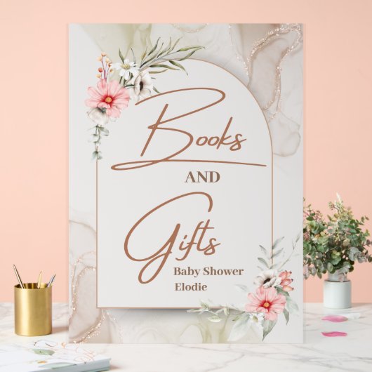 Eine kleine Wildblume Baby Girl Dusche Elegant Acrylschild (Hochzeit)