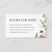 Eine kleine Wildblume Babydusche Bücher für Baby Begleitkarte (Vorderseite)