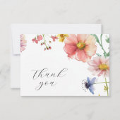 Eine kleine Wildblume Babydusche Dankeskarte (Vorderseite)