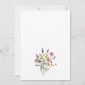 Eine kleine Wildblume Babydusche Einladung (Rückseite)