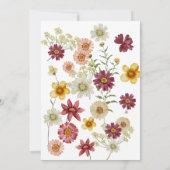 Eine kleine Wildblume Babydusche Einladung (Rückseite)