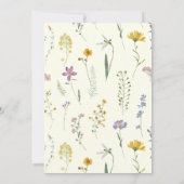 Eine kleine Wildblume Babydusche Einladung (Rückseite)