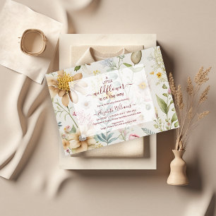 Eine kleine Wildblume Babydusche Einladung