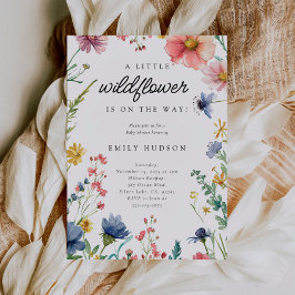 Eine kleine Wildblume Babydusche Einladung