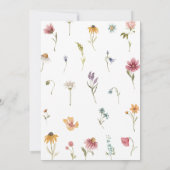Eine kleine Wildblume Babydusche Einladung (Rückseite)