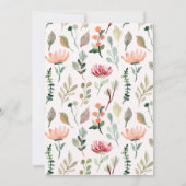 Eine kleine Wildblume Babydusche Einladung (Rückseite)