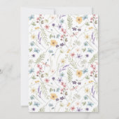 Eine kleine Wildblume Babydusche laden Sie ein Einladung (Rückseite)