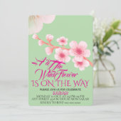 Eine kleine Wildblume Babydusche laden Sie ein Save The Date (Stehend Vorderseite)