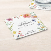 Eine kleine Wildblume Babydusche Rechteckiger Pappuntersetzer (angewinkelt)