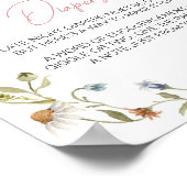 Eine kleine Wildblume Babydusche Spät-Nachttaucher Poster (Ecke)