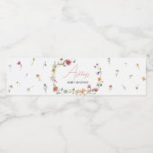 Eine kleine Wildblume Babydusche Wasserflaschenetikett (Einzelnes Label)