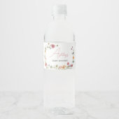 Eine kleine Wildblume Babydusche Wasserflaschenetikett (Vorderseite)