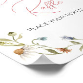 Eine kleine Wildblume Babydusche Windeln Raffle Poster (Ecke)