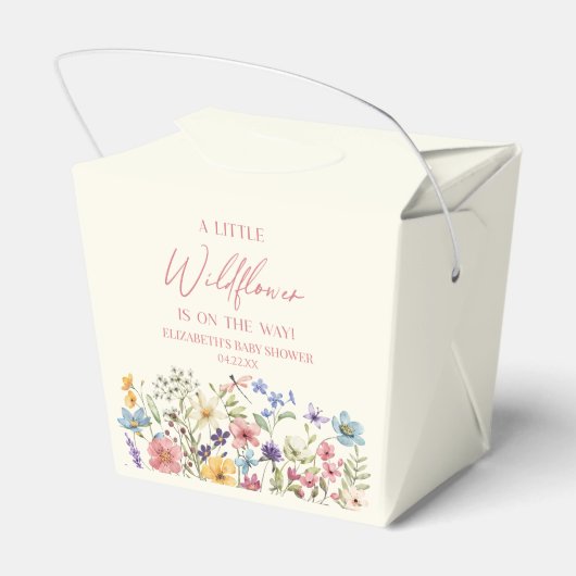 Eine kleine Wildblume-Blume-Blumendusche Geschenkschachtel (Rückseite)