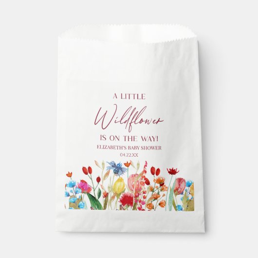 Eine kleine Wildblume-Blume-Blumendusche Geschenktütchen (Vorderseite)