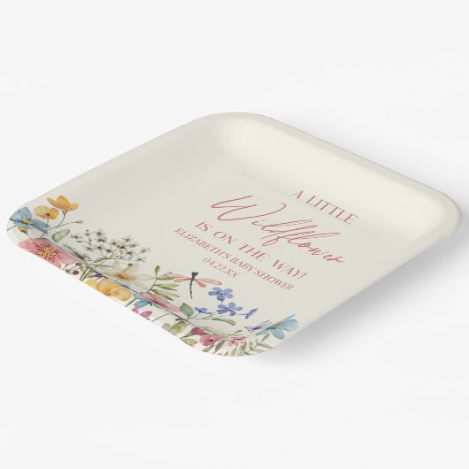 Eine kleine Wildblume-Blume-Blumendusche Pappteller (Gewinkelt)