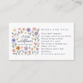 Eine kleine Wildblume Blumenbücher für Babydusche Begleitkarte (Vorderseite)