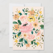 Eine kleine Wildblume Blumendusche Einladung (Rückseite)