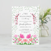 Eine kleine Wildblume Blumendusche Einladung (Stehend Vorderseite)