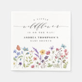 Eine kleine Wildblume Blumengarten Girl Babydusche Serviette (Vorderseite)