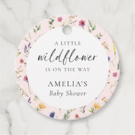 Eine kleine Wildblume Blumenpink Girl Babydusche Geschenkanhänger