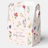 Eine kleine Wildblume Blumenrosa Babydusche Geschenkschachtel (Geöffnet)