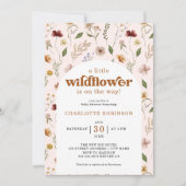 Eine kleine Wildblume Blumenspül-Babydusche Einladung (Vorderseite)