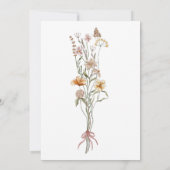 Eine kleine Wildblume Blumenspül-Babydusche Einladung (Rückseite)