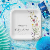 Eine kleine Wildblume Blumenspül-Babydusche Pappteller (Party)