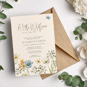 Eine kleine Wildblume Boho Feder Blütendusche Einladung