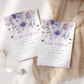 Eine kleine Wildblume Boho Floral Girl Babydusche Einladung