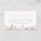 Eine kleine Wildblume Boho Girl Babydusche Begleitkarte (Vorderseite)