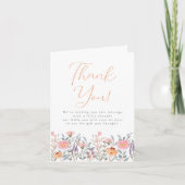 Eine kleine Wildblume Boho Girl Babydusche Dankeskarte (Vorderseite)