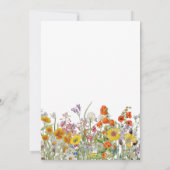 Eine kleine Wildblume Boho Girl Babydusche Einladung (Rückseite)