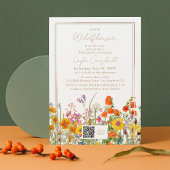 Eine kleine Wildblume Boho Girl Babydusche Einladung