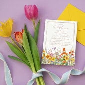 Eine kleine Wildblume Boho Girl Babydusche Einladung