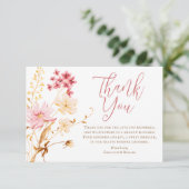 Eine kleine Wildblume Boho Kinderdusche Danke Auto (Stehend Vorderseite)