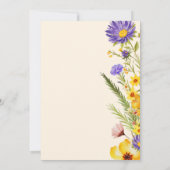 Eine kleine Wildblume Boho Kinderdusche Einladung (Rückseite)