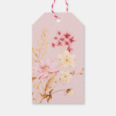 Eine kleine Wildblume Boho Kinderdusche Vielen Dan Geschenkanhänger (Rückseite)