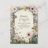 Eine kleine Wildblume Boho Nature Diapper Raffle Begleitkarte (Vorderseite)