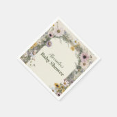 Eine kleine Wildblume Boho Nature Serviette (Ecke)