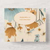 Eine kleine Wildblume Boho Nature Theme Kinderdusc All In One Einladung (Rückseite)