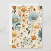 Eine kleine Wildblume Boho Nature Theme Kinderdusc Einladung (Rückseite)