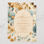 Eine kleine Wildblume Boho Nature Theme Kinderdusc Einladung (Vorne/Hinten)