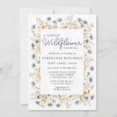 Eine kleine Wildblume Boho Watercolor Babydusche Einladung (Vorderseite)