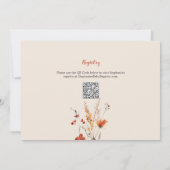 Eine kleine Wildblume BOHO Watercolor Babydusche Einladung (Rückseite)